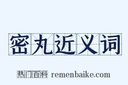密丸近义词是什么意思的图片